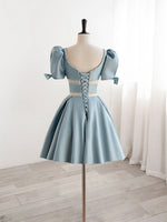 Cute Blue Homecoming Dress