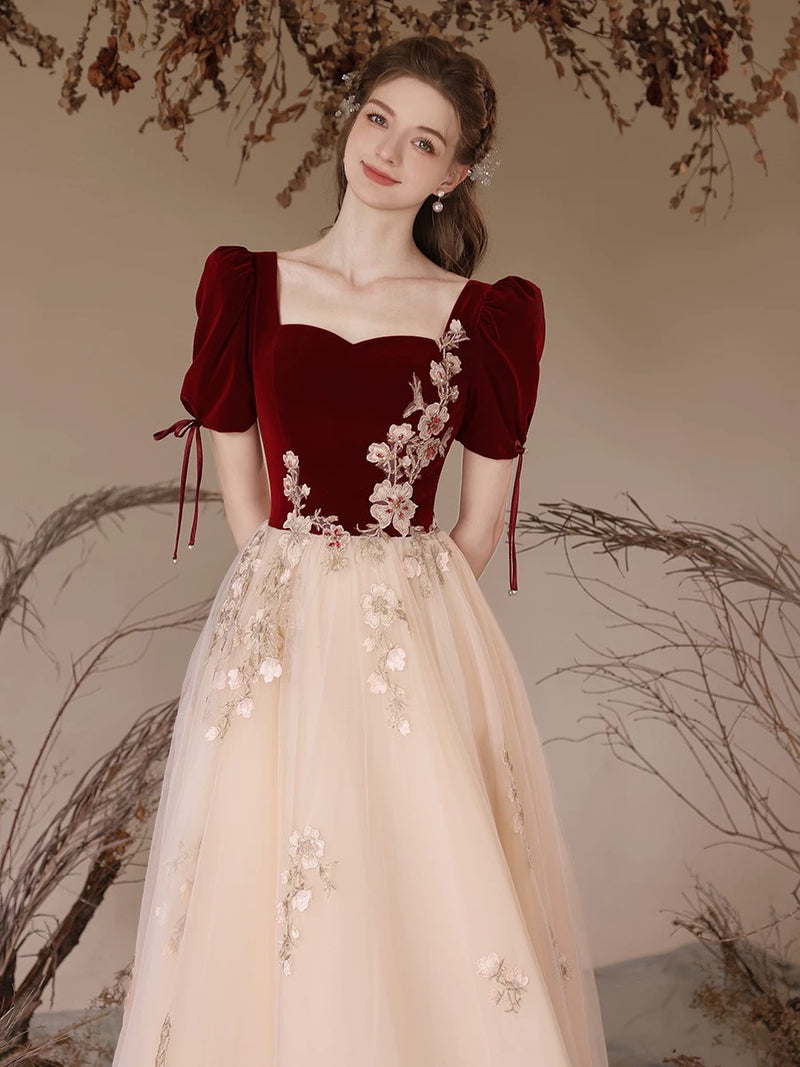 velvet dress champagne KissProm