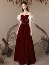 Burgundy Long Prom Dress