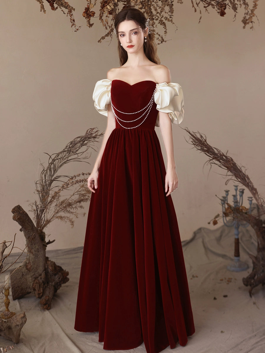A-Line Sweetheart Neck Velvet Green Long Prom Dress, Green Long Formal Dress US 6 / Green A-Line Sweetheart Neck Velvet Green Long Prom Dress, Green Long Formal Dress US 6 / Green