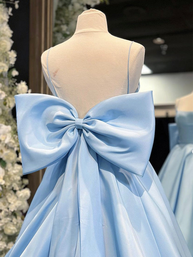 light blue dresses graduation V Neck Lace Prom Dresses, Light Blue Lace Long Formal Dresses, US 10 / Blue as Pics / No Rush Crafted from soft A-Line Satin Blue Long Prom