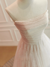 A-Line Tulle Lace Short Prom Dress, Light Champagne Homecoming Dress