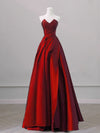 Burgundy Long Prom Dress