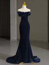 Dark Blue Long Prom Dress