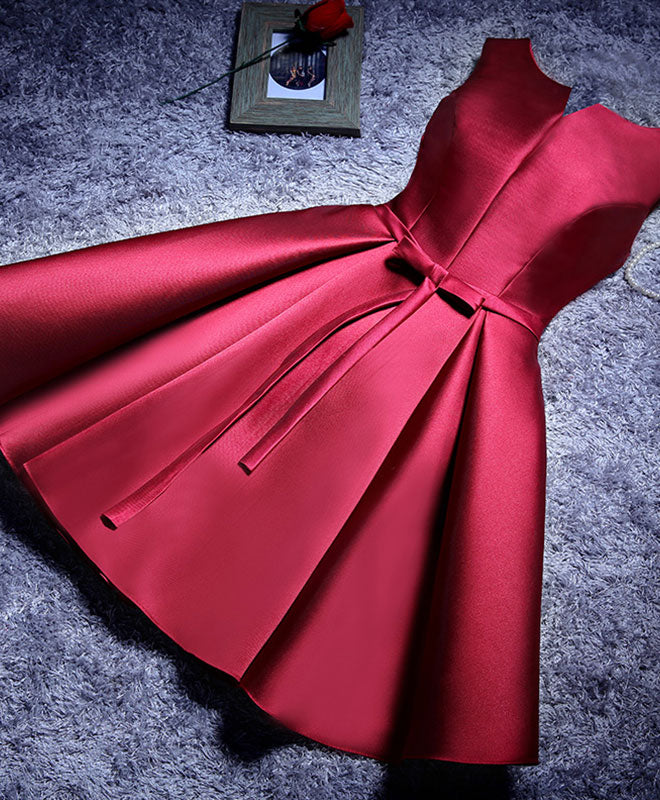 Simple A Line Satin Short Prom Dresses, Formal Bridesmaid Dresses US 2 / Champagne A Simple A Line Satin Short Prom Dresses, Formal Bridesmaid Dresses US 2 / Champagne A