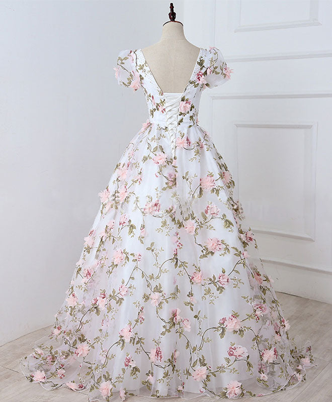white dress with pink flowers Nobody Like You Floral Midi - and Peach, Medium | Hazel and Olive it offers a timeless look for little ones Jane White and Pink Floral