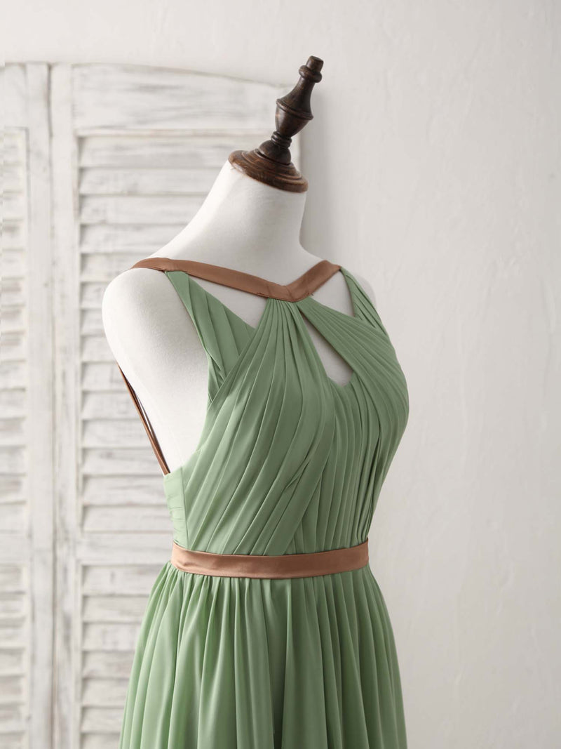 Simple Green Chiffon Long Prom Dress, Green Bridesmaid Dress US 10 / Green Simple Green Chiffon Long Prom Dress, Green Bridesmaid Dress US 10 / Green