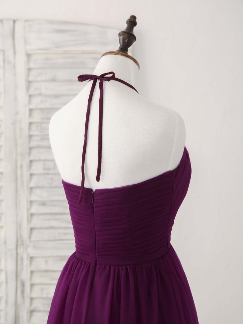 Simple Tulle A-Line Purple Long Prom Dress, Bridesmaid Dress shopluu Simple Tulle A-Line Purple Long Prom Dress, Bridesmaid Dress shopluu
