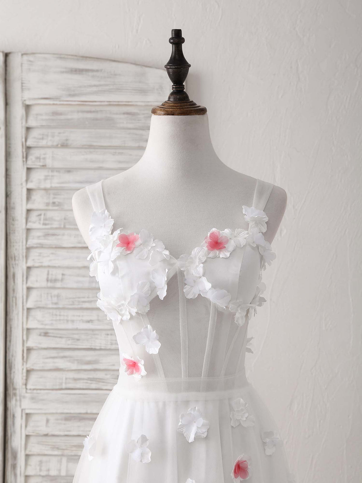 A-Line White Sweetheart Tulle Long Prom Dress White Evening Dress