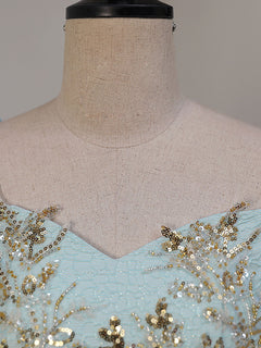 Blue Satin Sweet 16 Dresses