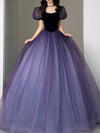 Purple Long Prom Dress, Ball Gown Purple Graduation Dress, sweet 16 dress
