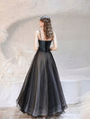 Black Tulle Lace Long Prom Dress Black Tulle Formal Dress
