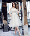 White Tulle Short Prom Dress, White Tulle Homecoming Dress