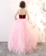 Cute Pink Tulle Long Prom Dress, Evening Dress