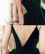 Simple Green Short Prom Dress, Green Bridesmaid Dress