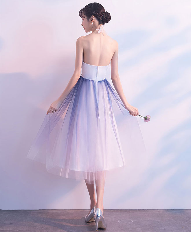 Cute Tulle Lace Applique Short Prom Dress, Tulle Evening Dress