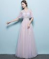 Simple Tulle Lace Long Prom Dress, Tulle Evening Dress