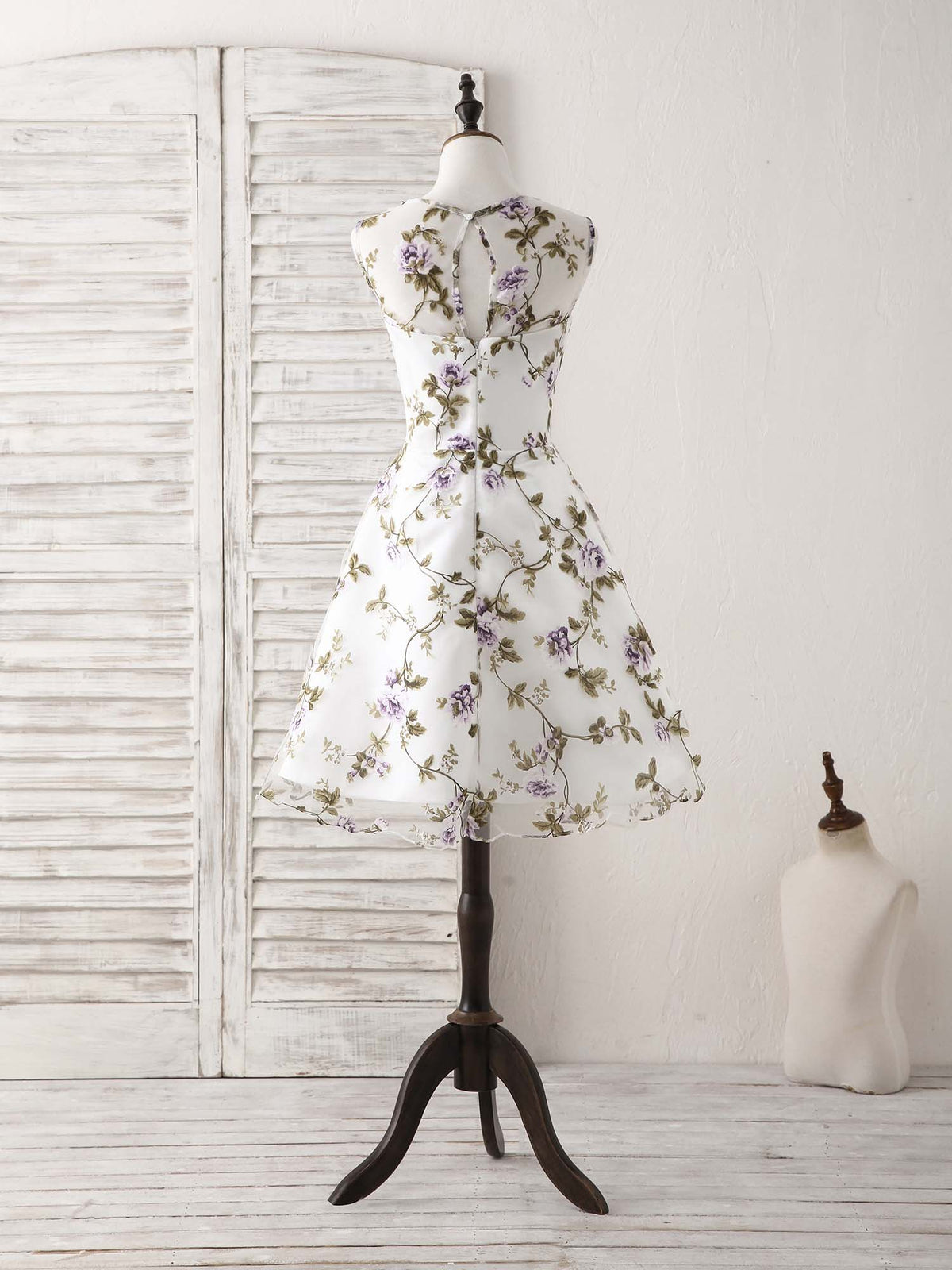 Cute Round Neck Tulle Short Prom Dress, Bridesmaid Dress