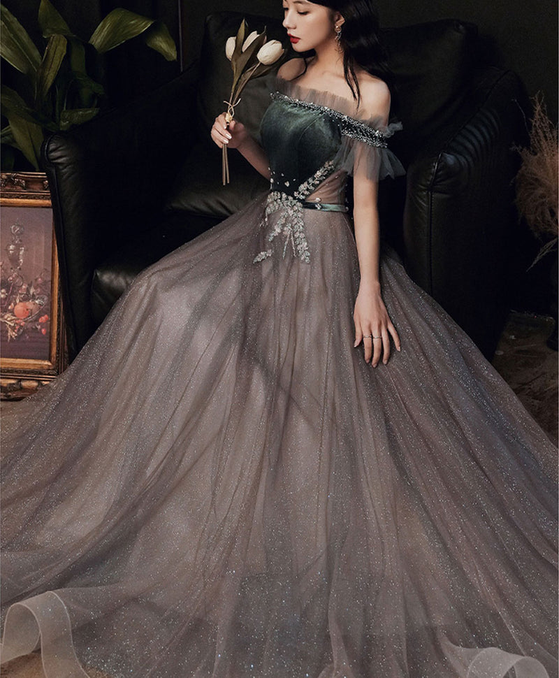 sequin graduation dresses Shiny Prom Dresses, Mermaid Prom Dresses, High Slit Prom Dresse ClaireBridal perfect for prom or any formal event Women's Elegant Pearl Embellished Formal