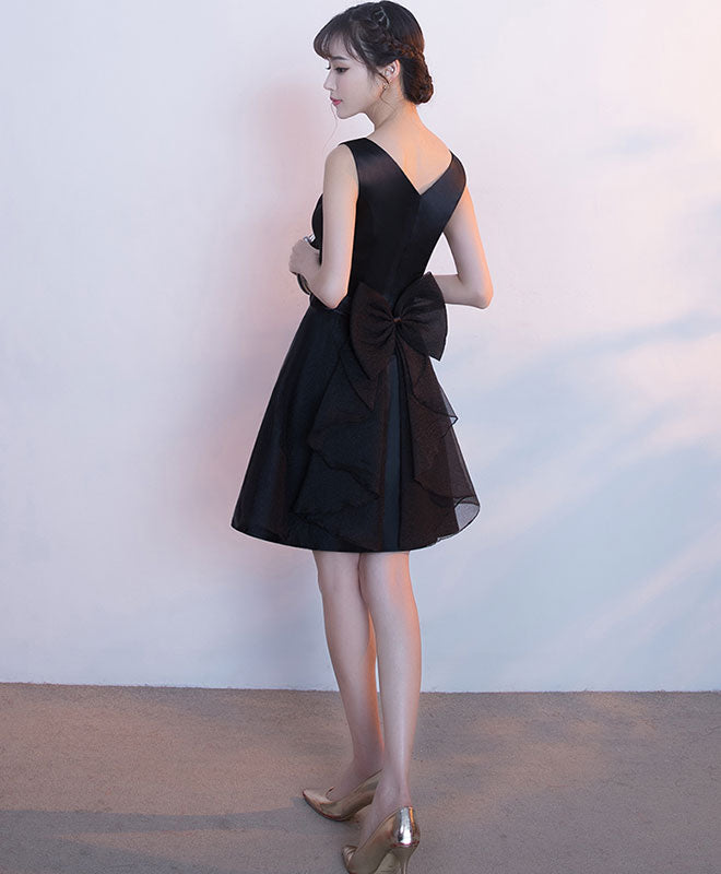 Simple Black Short Prom Dress, Black Homecoming Dress – shopluu
