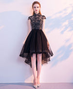 Cute Black Tulle Short Prom Dress, Black Homecoming Dress