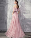 Pink Tulle Lace Long Prom Dress Pink Tulle Formal Dress
