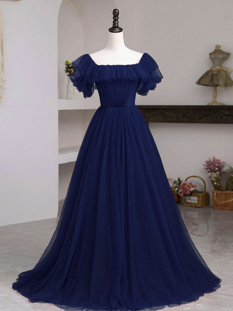 Simple Burgundy A line Long Prom Dresses, Burgundy Bridesmaid Dresses – shopluu
