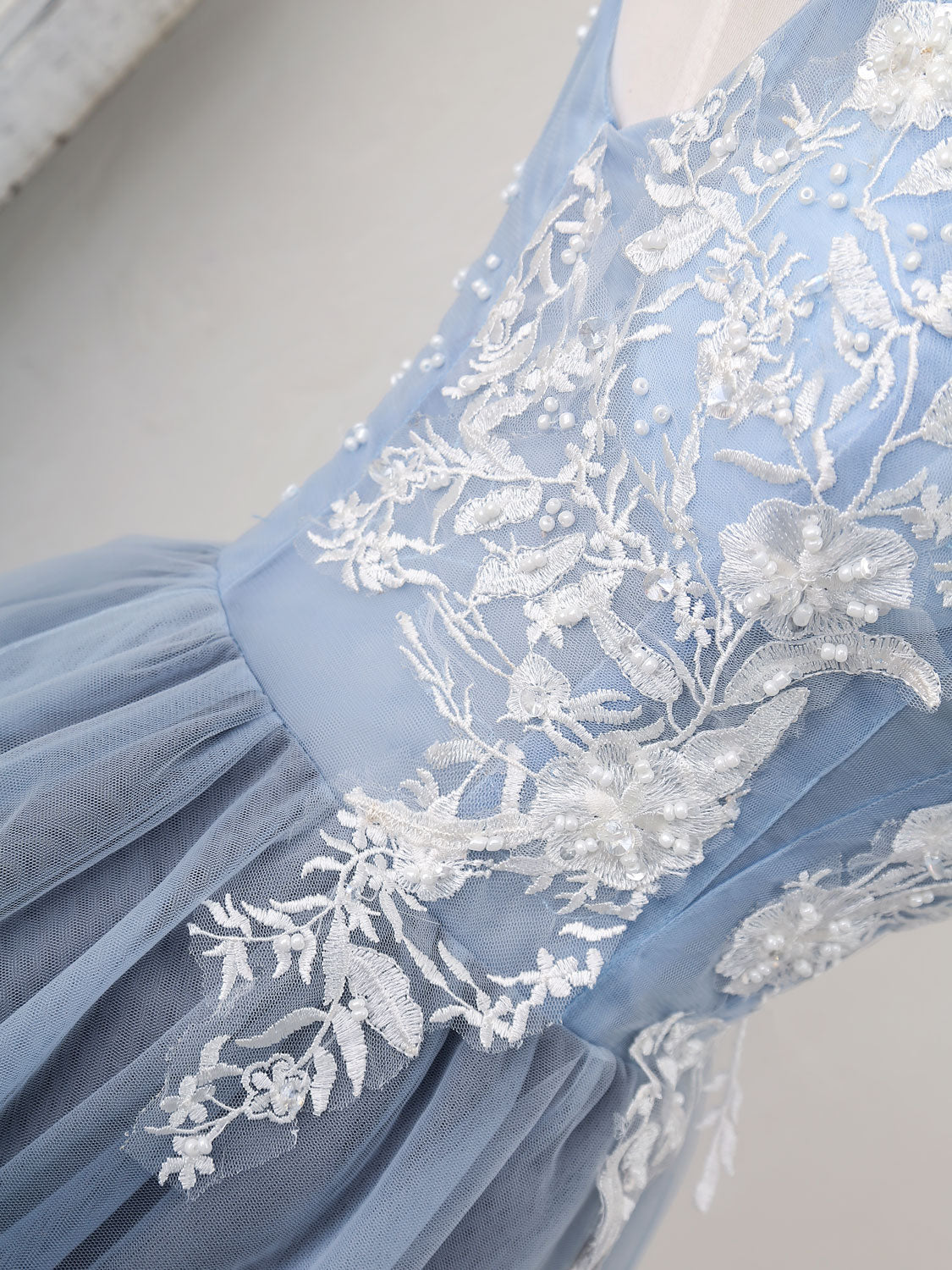 Cute Blue V Neck Tulle Lace Applique Short Prom Dress, Blue Homecoming Dress US 2 / Blue Cute Blue V Neck Tulle Lace Applique Short Prom Dress, Blue Homecoming Dress US 2 / Blue