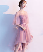 Pink Tulle Short Prom Dress, Pink Tulle Homecoming Dress