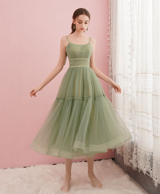 Cute Green Tulle Short Prom Dress Simple Tulle Homecoming Dress US 8 / Pink