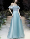 Green Tulle Sequin Long Prom Dress Green Tulle Sequin Formal Dress