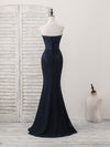 Dark Blue Sweetheart Mermaid Long Prom Dress, Dark Blue Evening Dress