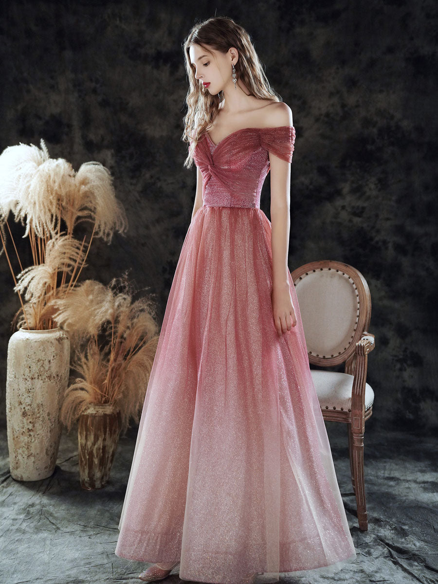 burgundy sweetheart prom dress Tulle Sequin Long Dress, Burgundy Evening while a daring high