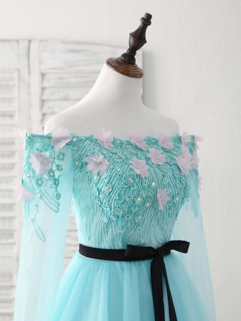 Green Tulle Lace Applique Short Prom Dress, Green Homecoming Dress shopluu Green Tulle Lace Applique Short Prom Dress, Green Homecoming Dress shopluu