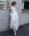 White Sweetheart Tulle Prom Dress White Homecoming Dress