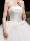 Ivory Off Shoulder Tulle Long Wedding Dress Ivory Bridal Gown