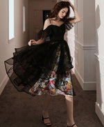Black Tulle Short Prom Dress Black Homecoming Dress
