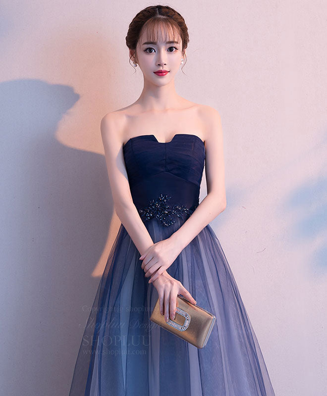 Simple Tulle Long Prom Dress, Tulle Bridesmaid Dress