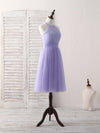 Purple Tulle Short Prom Dress, Simple Purple Homecoming Dress