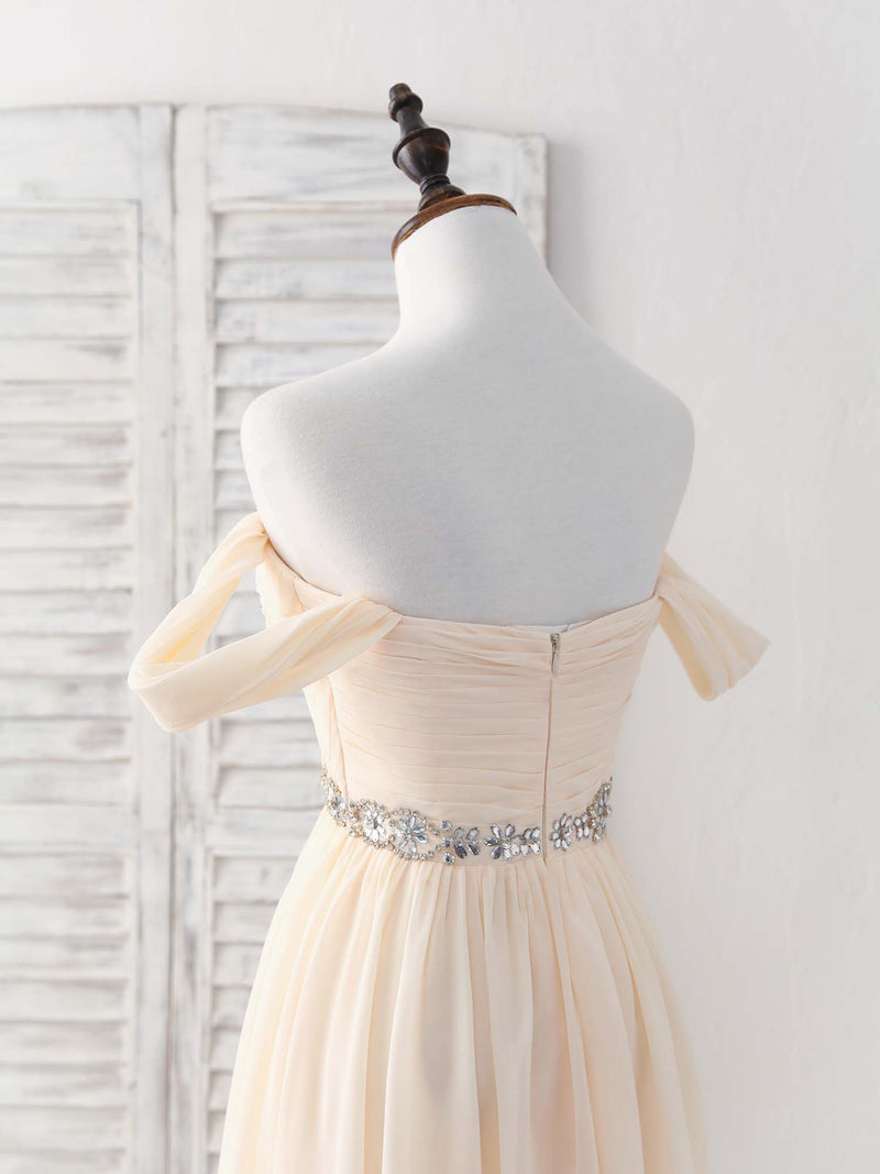 champagne chiffon formal dress Champagne Dresses | Satin, Neutral & Formal Styles