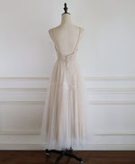 Champagne Tulle Lace Short Prom Dress Lace Homecoming Dress