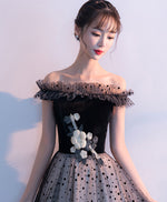 Cute Black Tulle Short Prom Dress, Black Homecoming Dress