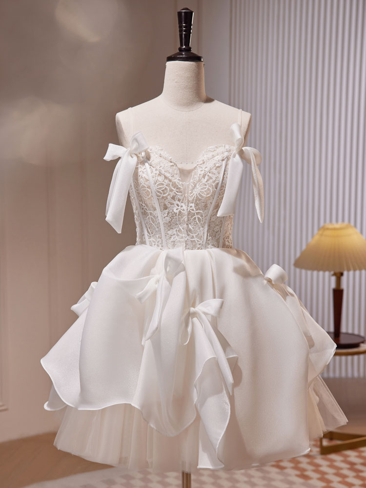 White Short Homecoming Dresses