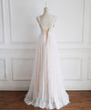 Champagne Sweetheart Tulle Lace Long Prom Dress Lace Evening Dress