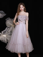 Light Pink Purple Tulle Short Prom Dress , Pink Purple tulle Homecoming Dresses