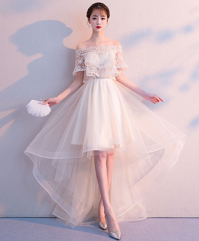 high low tulle dress AKIRA Ari Ruffle Mini In Blush Prom Dresses Pink Tulle A-line High Low