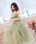Simple Green Tulle Short Prom Dress Green Tulle Homecoming Dress