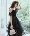 Black Tulle Short Prom Dress Black Homecoming Dress