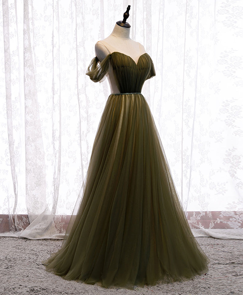 Simple Sweetheart Tulle Off Shoulder Long Prom Dress, Aline Tulle Form shopluu Simple Sweetheart Tulle Off Shoulder Long Prom Dress, Aline Tulle Form shopluu