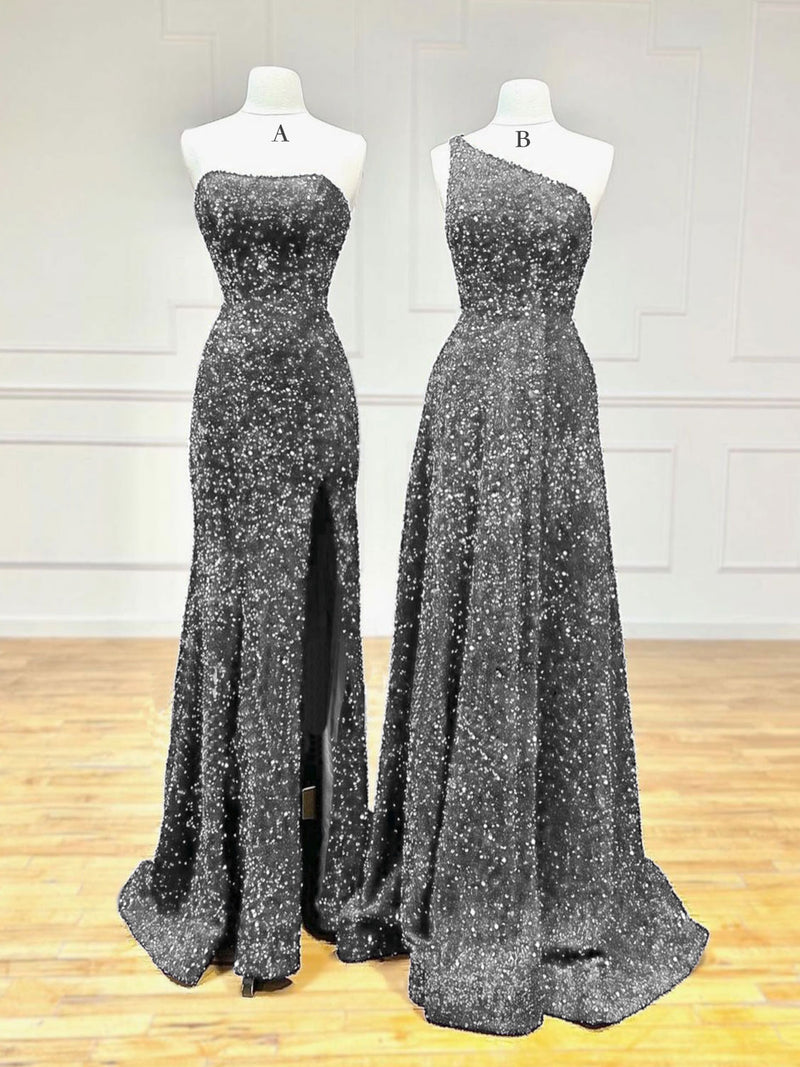 Gray Velvet Prom Dresses